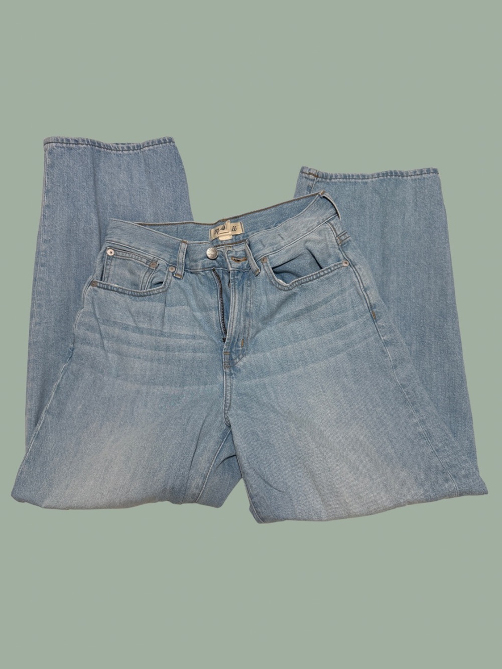 Madewell Light Wash Women's Straight Leg Jeans - Classic Light Blue Denim